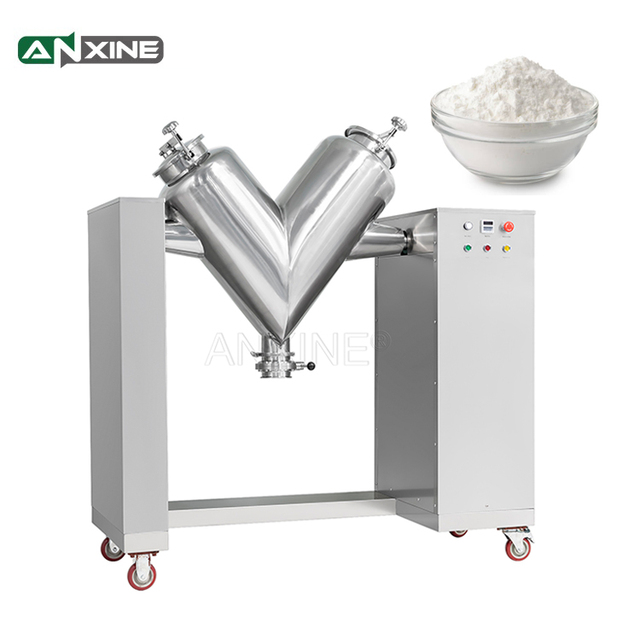 V-Type V-100 Stainless Steel Vertical Dry Powder Mixing Machine V Shape Laboratory Powder Blender Mixer Equipment