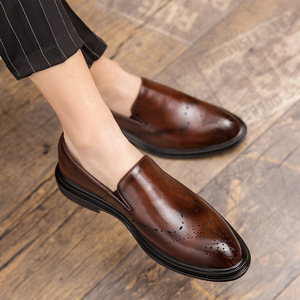 Chaussures habillées en cuir pour hommes 2026 – Style coréen respirant pour l'été, idéales pour adolescents et étudiants, chaussures décontractées et tendance pour costumes - Product Image 1