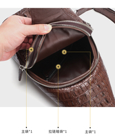 Petits sacs à bandoulière en cuir d'alligator véritable de crocodile de haute qualité personnalisés rétro pour hommes sacs de poitrine à bandoulière pour hommes
