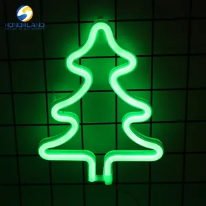 4.5V Groothandel Op Maat Stripverlichting Decoratief Nieuw Ontwerp Vrolijk Kerst Neon Boombord