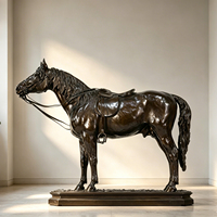 Sculpture réaliste de cheval en bronze pour galerie intérieure, statue en bronze