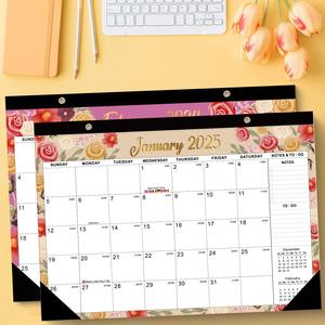 Calendario de pared de doble bobina de Metal simple creativo en inglés de 18 bocas personalizado 2025 para planificar y organizar su hogar y oficina - Product Image 3