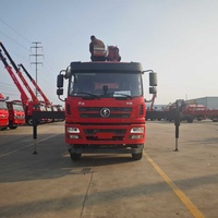 Camion-grue articulée SHACMAN 6x4 de 20 tonnes, hauteur de levage de 16 m, plateau de chargement de 8,5 m, grue pliante à vendre