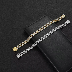 Hip Hop <b>Cuban</b> Bracelet 10mm <b>Cuban</b> Bracelet for Men Tanjing Fashion Lijing Necklace - Product Image 2