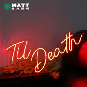 Enseigne de mort tak mort aux états-unis, lettres lumineuses, LED, personnalisé, néon, pour mariage, livraison directe de l'usine - Product Image 4