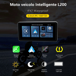 Sistema Linux, pantalla de motocicleta de navegación de 6,3 pulgadas, pantalla Carplay inalámbrica, navegador automático, <span class=keywords><strong>enlace</strong></span> de espejo, conexión impermeable con Bt - Product Image 6