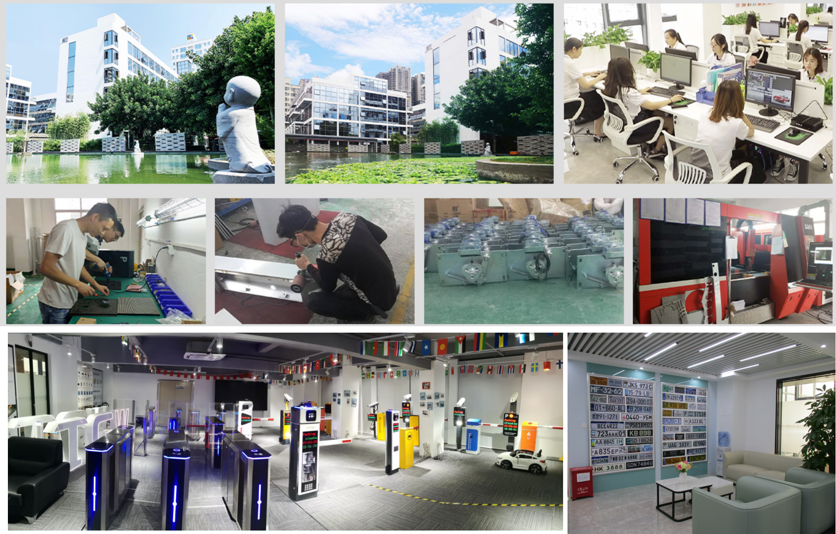 1-3 spaces LPR camera parking video guidance control system for network connection