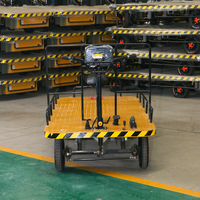 Carretilla Eléctrica de Plataforma de Cuatro Ruedas para Trabajo Pesado, Carro de Transporte de Paletas para Obras de Construcción y Talleres, de Hierro