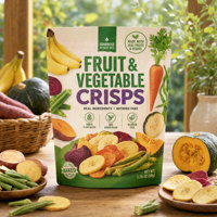 Gefreeze-droogde fruit- en groentesnacks in staande pouch, op maat bedrukt, aluminiumfolie, food grade mylar, hersluitbare notenverpakkingen