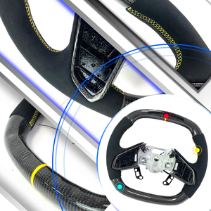 Écran d'affichage LED personnalisé en cuir perforé Volant en fibre de carbone pour Chevrolet Corvette C8 C7 2020 <span class=keywords><strong>2021</strong></span> 2022 2023 2024 - Product Image 2