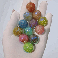 DIY acrylique ensemble de bijoux Bracelet téléphone portable chaîne collier stylo et porte-clés pendentif glace fissuré imprimé léopard lâche Pop perles
