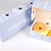 Boîte en carton personnalisée pour emballage alimentaire, boîte à gâteaux pliante en carton blanc pour donuts, macarons, gâteaux, impression personnalisée