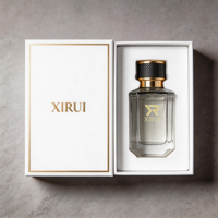 Flacon de parfum en verre ambré/givré personnalisable avec logo, 30 ml, 50 ml, flacon de parfum vide de luxe, boîte cadeau personnalisable