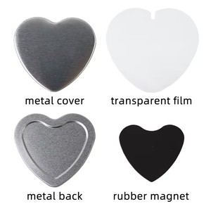 Bộ dụng cụ làm nam châm hình trái tim 57x54mm cho tủ lạnh, bao gồm máy, dao cắt và 100 miếng vật liệu làm nam châm - Product Image 4