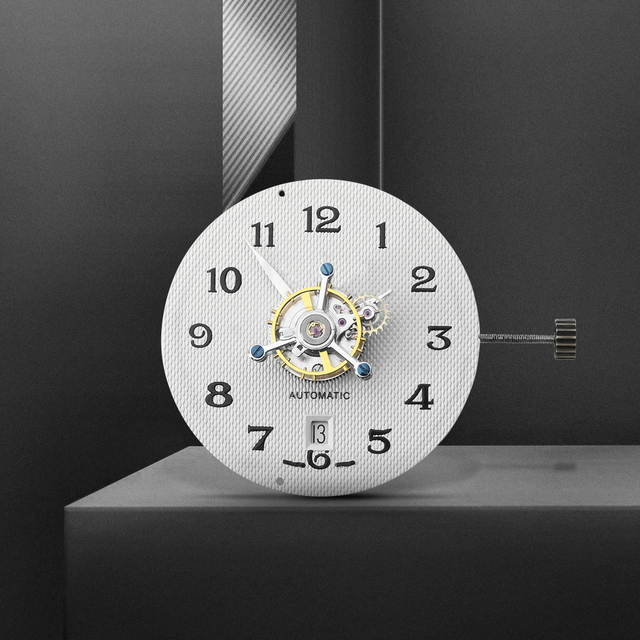 Real Flying Tourbillon Watch Movement with 24 Jewels Self Winding OEM Logo Engraved Tourbillon Movement