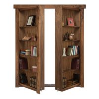 Bibliothèque cachée personnalisée et portes escamotables Chambres secrètes invisibles en bois massif pour chambre à coucher