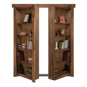 Bibliothèque cachée personnalisée et portes escamotables Chambres secrètes invisibles en bois massif pour chambre à coucher - Product Image 2