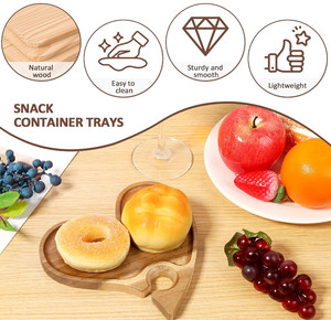 Nouvelle innovation <span class=keywords><strong>Plateau</strong></span> de service <span class=keywords><strong>en</strong></span> bois <span class=keywords><strong>en</strong></span> forme de cœur Design avec découpe latérale Assiettes <span class=keywords><strong>en</strong></span> bois <span class=keywords><strong>en</strong></span> forme de cœur avec porte-<span class=keywords><strong>verre</strong></span> à vin pour la famille - Product Image 5