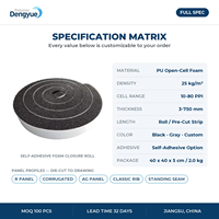 Bande de fermeture de pignon en mousse PU pour toiture à joint debout, écologique, légère, durable, résistante au vent, à la pluie et aux insectes, OEM ODM gratuit