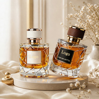 Nouveauté : Flacon de parfum de luxe en verre de 50 ml avec pulvérisateur à pompe, impression d'écran, logo personnalisé et emballage cadeau