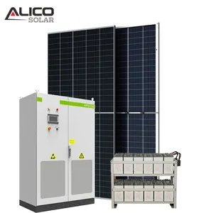 공장 저렴한 400 볼트 100kva 홈 태양 에너지 30kw 100 kw 그리드 하이브리드 태양 광 발전 시스템 비용 집 사용