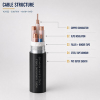 Câbles électriques en cuivre à 5 conducteurs pour la construction électrique, norme GB privilégiée, directement de l'usine 4x16+1x10