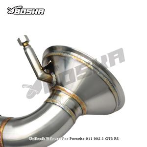 Escape Trasero Personalizado SS304 para Porsche 911 992/992.1/992.2 GT3 RS 4.0L 2017-2023 Boska con Válvula Inteligente y Control Remoto - Product Image 5