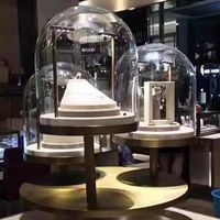 Présentoirs de Comptoir Personnalisés Haut de Gamme en Acier Inoxydable Doré Écologique avec Éclairage LED, Vitrines à Bijoux en Verre et Cuir PU pour