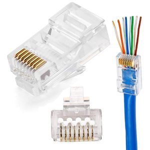 RJ45 Cat6 <b>Plug</b> Unshielded 100 Pack <b>Ethernet</b> Connector - Product Image 1