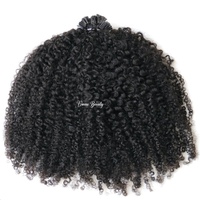 Extensions de cheveux humains VMAE Afro Kinky Curly K TIP 3C-4A TYPE 4B 4C Exotic Kinky Curly, cuticules alignées, kératine vierge, 100g KTIP