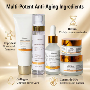 Ensemble de soins de la peau pour le visage au rétinol avec logo personnalisé pour les rides, éclaircissant, <span class=keywords><strong>cosmétiques</strong></span> biologiques, essence de beauté, kit de soins de la peau du visage pour femmes - Product Image 2