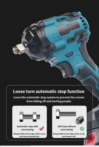 Llave de Impacto Inalámbrica de 21V 1/2 con Motor sin Escobillas, 450NM de Torque Máximo, Batería de Iones de Litio, 800W, 1 Año de Garantía, Profesional e Industrial - Product Image 4