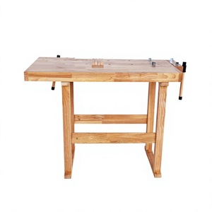 Table d'atelier pour enfants en bois, design rustique multifonctionnel pour bébés et enfants, forme carrée, bois massif, fabriqué en Chine - Product Image 1