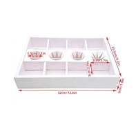 Plateau de service traiteur avec porte-sauce pour apéritifs, charcuterie, collations, desserts à emporter, pâtisseries, boîte de traiteur avec couvercle