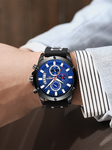 NIBOSI 2333 cronografo da <span class=keywords><strong>uomo</strong></span> analogico orologio al quarzo data orologio Top <span class=keywords><strong>Brand</strong></span> Luxury Silicone Watch - Product Image 6