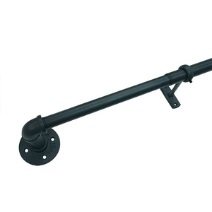 Tringles à rideaux occultantes en fer robuste de 1 pouce, design industriel, fixation murale ou au <span class=keywords><strong>plafond</strong></span>, 48-84 pouces, pour salon - Product Image 1