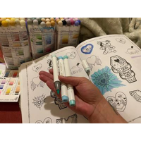 Marqueurs d'art à base d'alcool, pointe pinceau, 40 couleurs grises ton sur ton Morandi Macaron, non toxiques, recharge d'encre facile, pointes japonaises |   Adultes et Enfants