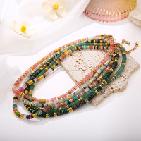 Collier en pierre naturelle Collier de perles Abacus Ensemble de bracelets en pierres précieuses Bijoux en pierre naturelle Inde Agate Bracelet en quartz rose