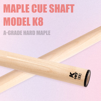 Queue de billard en acier inoxydable de haute qualité, 2 pièces, avec poignée en cuir, fût de 12,5 mm, embout et pointe de 19 oz, pour le jeu de billard à neuf boules