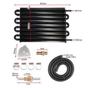 Xuzhong Car <b>Air</b> <b>Conditioning</b> Condenser 8-<b>Pipe</b> Aluminum Black For BMW Fiat Jeep Mini Retrofit Upgrade - Product Image 2