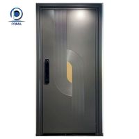 Puerta de Entrada de Acero Inoxidable con Rotura de Puente Térmico y Fibra de Vidrio Prima, Anticorrosión, para Proyectos de Casas de Campo y Hoteles, Uso en Exteriores