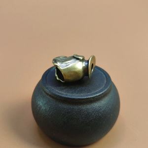 Messing Retro Hundekopf Statue Messer DIY Regenschirm Seil Drop Messer Metall Handwerk - Product Image 4