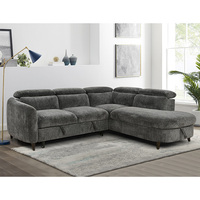Canapé d'angle modulable OEM beige, design européen, convertible, en tissu doux et moelleux avec éponge haute densité, plusieurs options