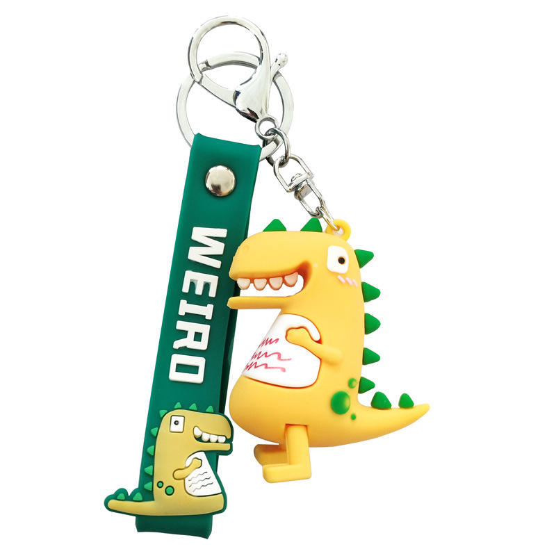 Fashion Cute Dinosaur Keychain Cartoon Animal Doll Key Chain Men Boyfriends  Car Bag Pendant Key Ring Gifts for Kids