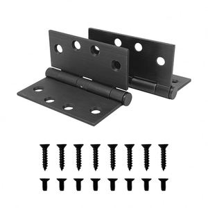 Charnière de porte en acier noir de haute qualité WEKIS, 3 1/2 pouces, style américain, charnière à souder à coins arrondis pour salle de bain, 4 pouces, vente en gros - Product Image 3