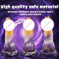 Dildo Golden Bunny en silicone super doux, base à forte ventouse, jouet pour adultes, corps violet moelleux marbré, veines épaisses, extase extrême 100%