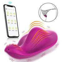 Mini vibromasseur féminin, jouet sexuel, contrôle par application, vibromasseur papillon portable, design invisible, stimulation clitoridienne, massage, 18+