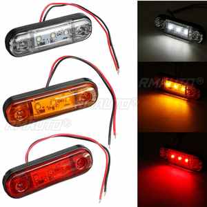 6/10 Piezas, 12V 24V, 3 LED, Luz de Advertencia Lateral Externa para Automóvil, Luz de Posición Ovalada, Luz de Freno, Lámpara para Remolque, Camión, Autobús - Product Image 2