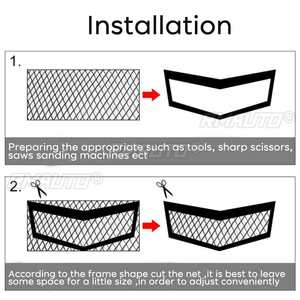Rejilla de aluminio universal para coche, 100x30/120x40cm, malla de rejilla de ventilación para parachoques y capó, estilo de carreras - Product Image 6