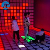 Piste de danse LED interactive d'intérieur, grille magnétique super fine, éclairage 144 pixels pour mariage, fête, DJ, taille personnalisable, modèle standard